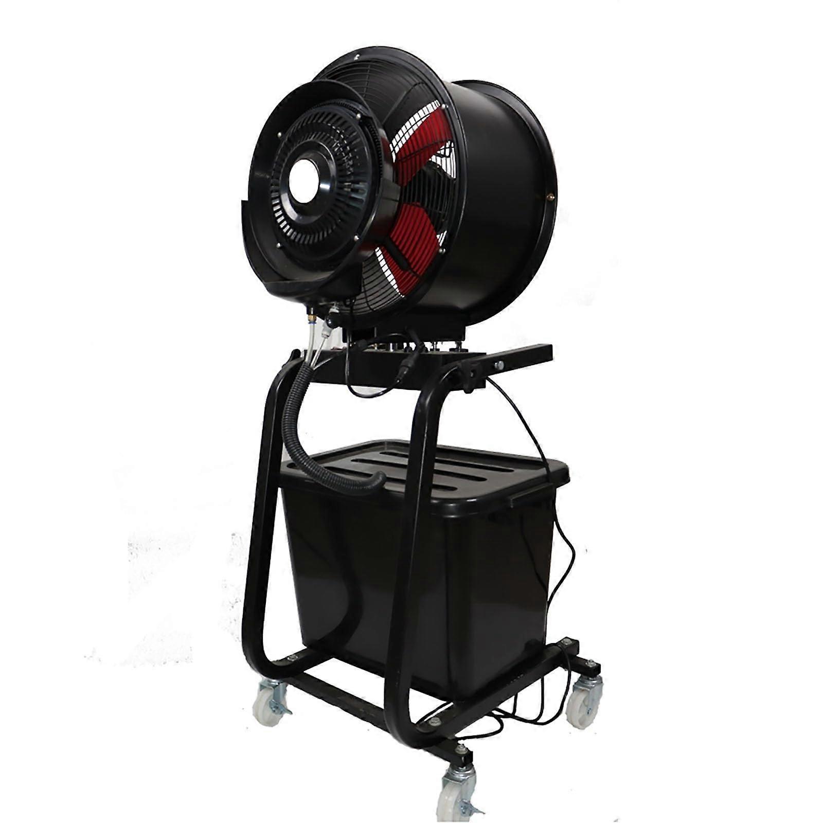 Ventilador de pie nebulizador industrial de 40 cm (16 pulgadas) con 3 velocidades y oscilación de 90° para refrescar su terraza