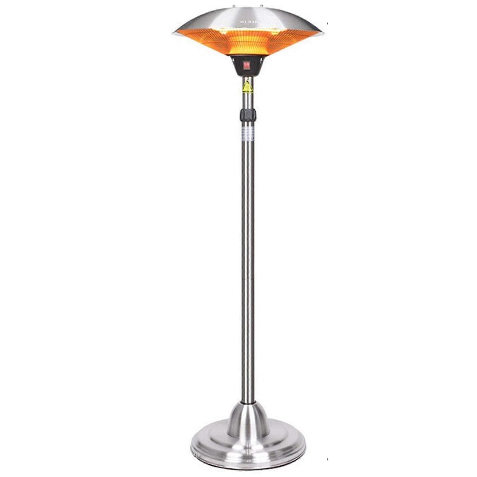 Calefactor de terraza eléctrico de exterior 2100W con calefacción infrarroja instantánea, tres niveles de potencia, resistente al agua y seguro para balcón y jardín