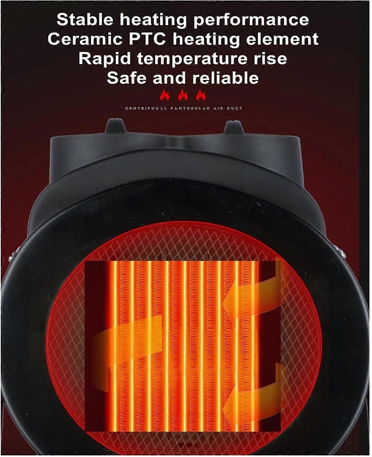 Calefactor eléctrico industrial de 3000W con ventilador, temperatura regulable y control de 3 velocidades para taller y garaje - Imagen 4