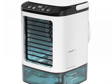 Aire acondicionado ventilador de doble pulverización, nebulización, velocidad, silencioso, climatizador evaporativo