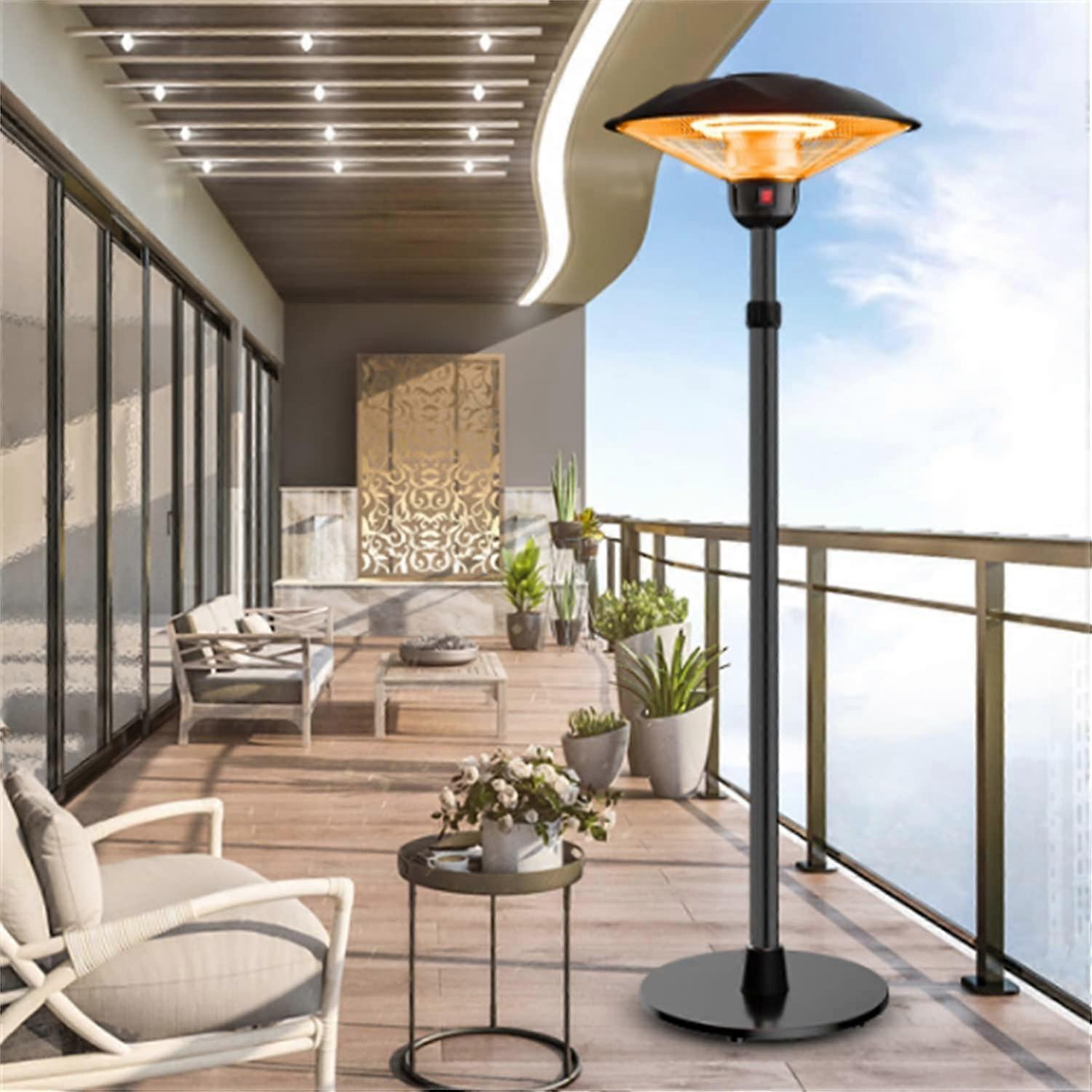 Calefactor eléctrico de exterior 3000W IP44 estanco por infrarrojos para terraza, con calentamiento rápido y regulación de 3 velocidades
