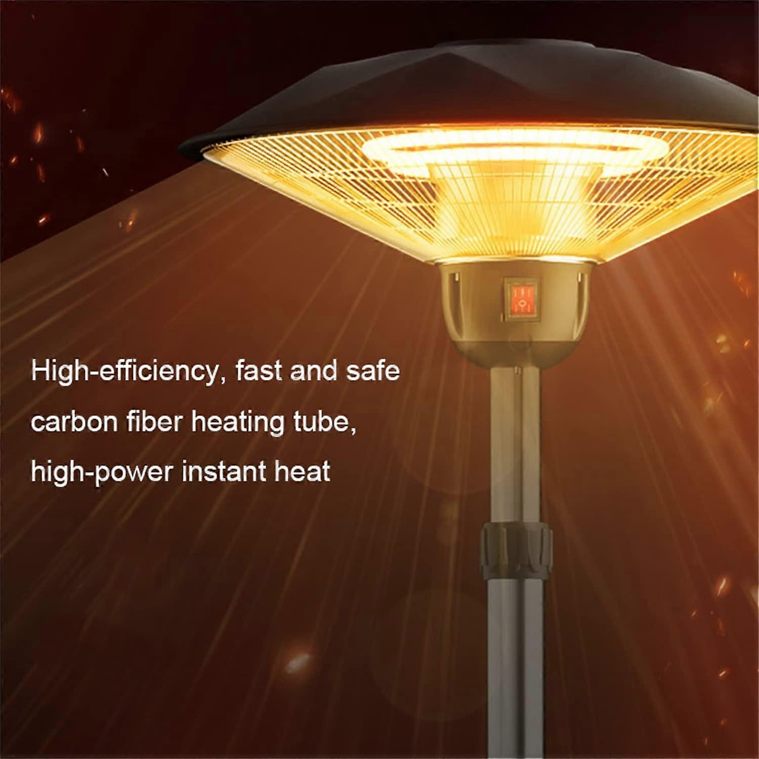 Calefactor eléctrico de exterior 3000W IP44 estanco por infrarrojos para terraza, con calentamiento rápido y regulación de 3 velocidades - Imagen 2