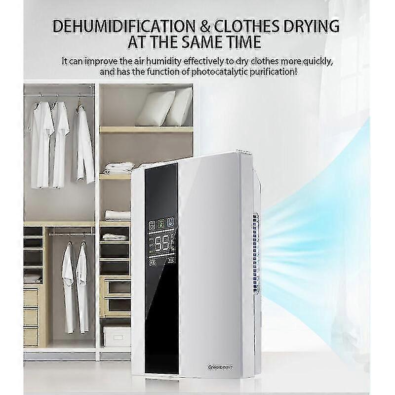 Deshumidificador 600 ml/día, deshumidificador eléctrico silencioso con depósito de 2500 ml, drenaje continuo, temporizador de 24 h con mando a distancia, deshumidificación de estancias de hasta 2 - Imagen 3