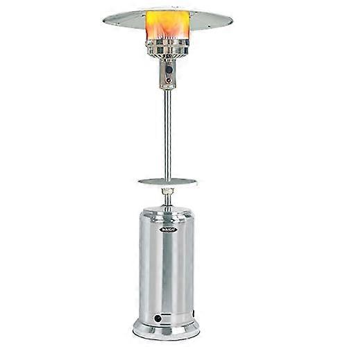 Calefactor de terraza para sombrilla de acero inoxidable con mesa para bebidas integrada para comedores exteriores