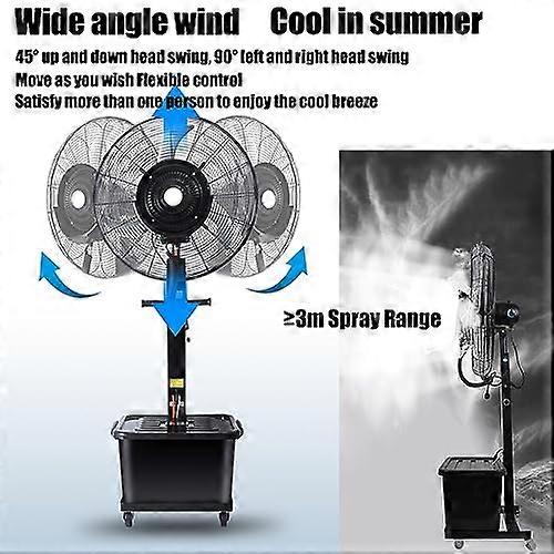 Ventilador nebulizador de exterior de 76 cm (30 pulgadas) con gran depósito de agua, modos de nebulización regulables, refrigeración de una amplia zona para terraza, jardín y piscina. - Imagen 2