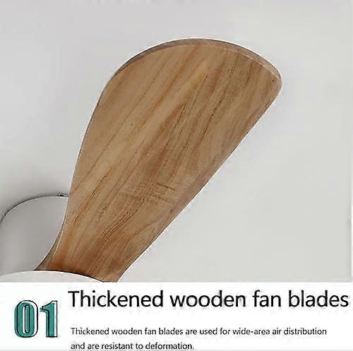 Ventilador de techo moderno con luz LED y mando, 6 velocidades, silencioso, reversible, aspas de madera, negro 36 - Imagen 4
