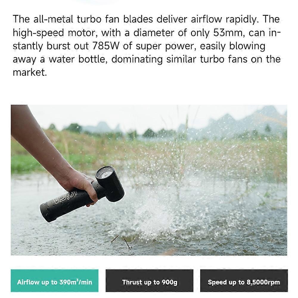 KICA Jet Fan MAX Turbina de mano Ventilador de alta velocidad Potente ventilador inalámbrico Eliminación de polvo Agua Nieve - Imagen 4