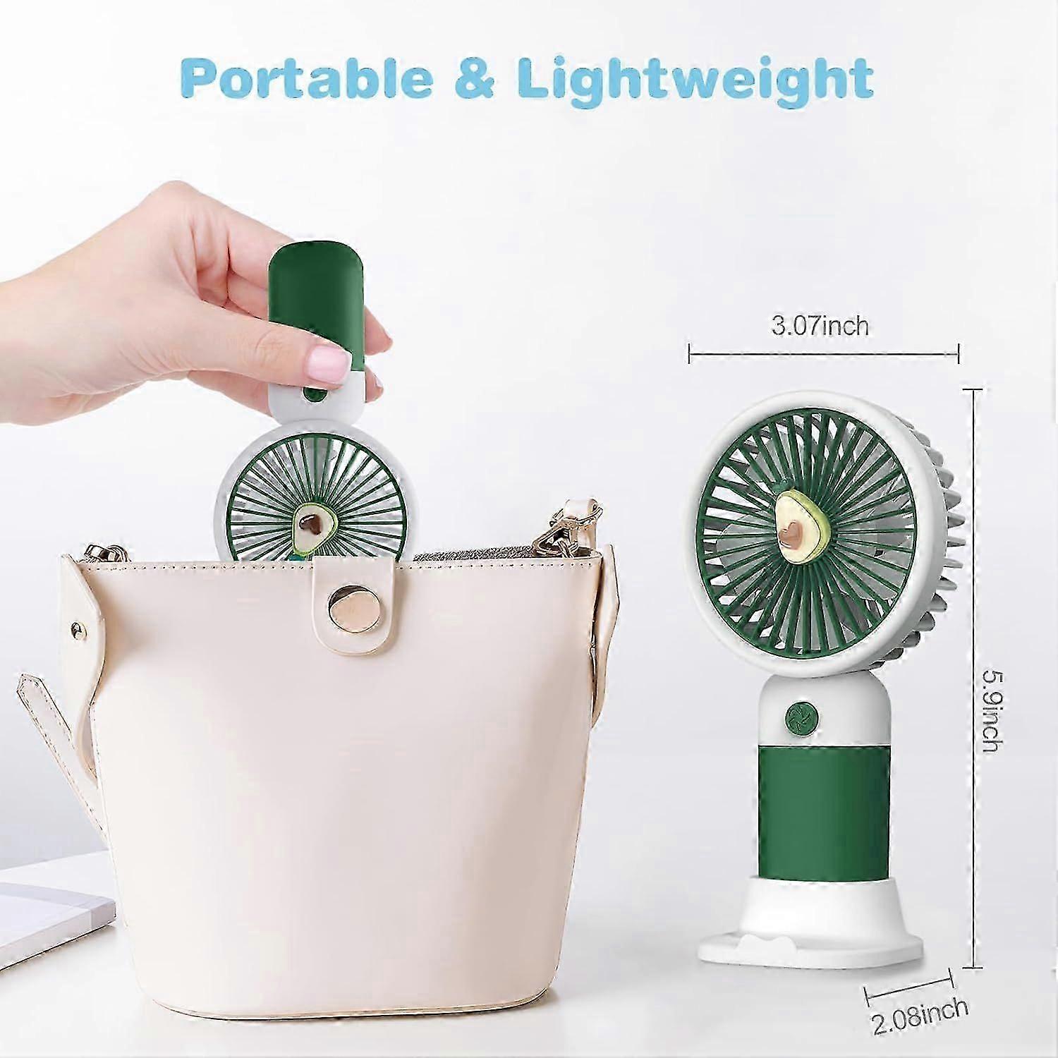 Ventilador portátil, miniventilador de mano USB para refrescarse, pequeño ventilador eléctrico recargable para niños, ventilador de bolsillo a batería - Imagen 3