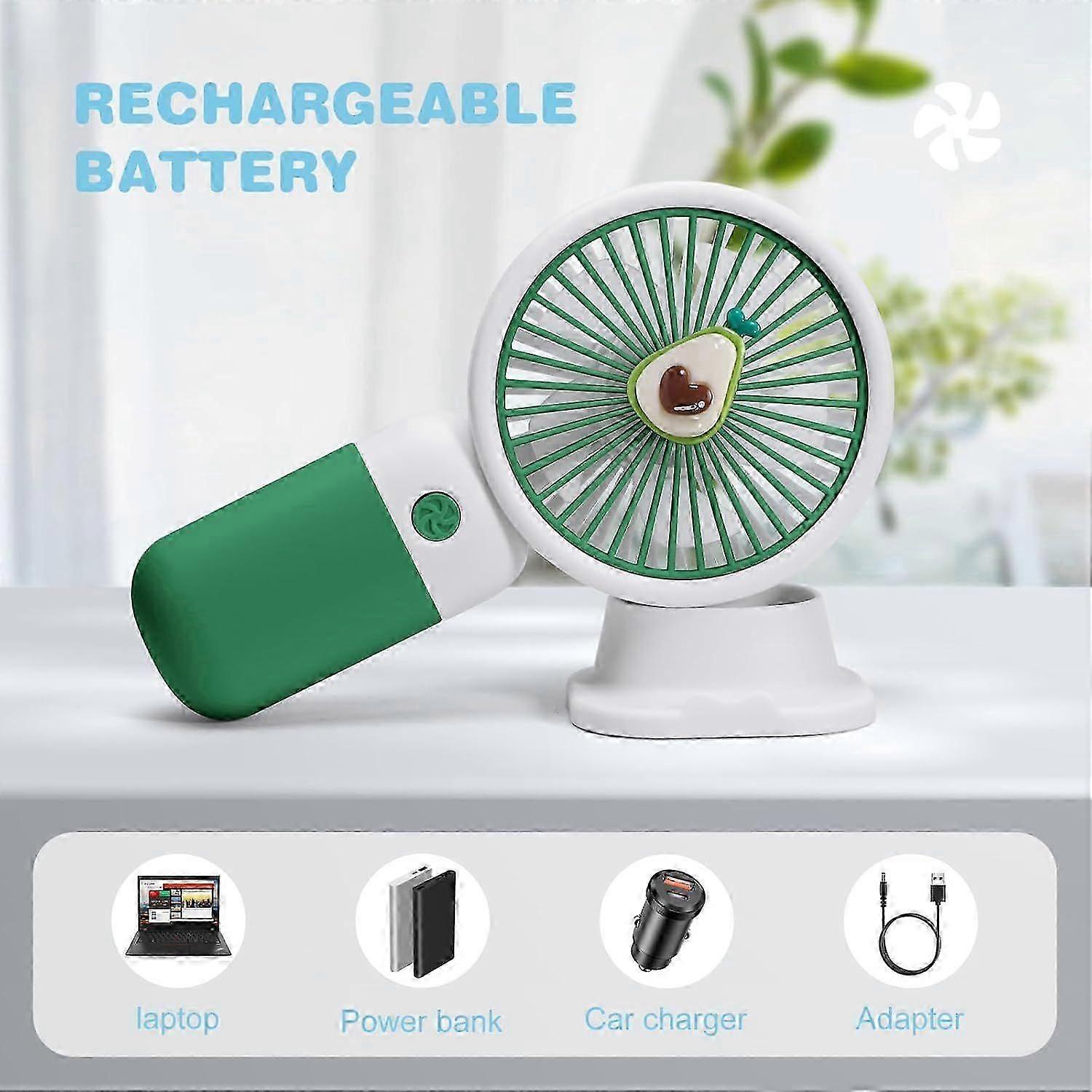 Ventilador portátil, miniventilador de mano USB para refrescarse, pequeño ventilador eléctrico recargable para niños, ventilador de bolsillo a batería - Imagen 5