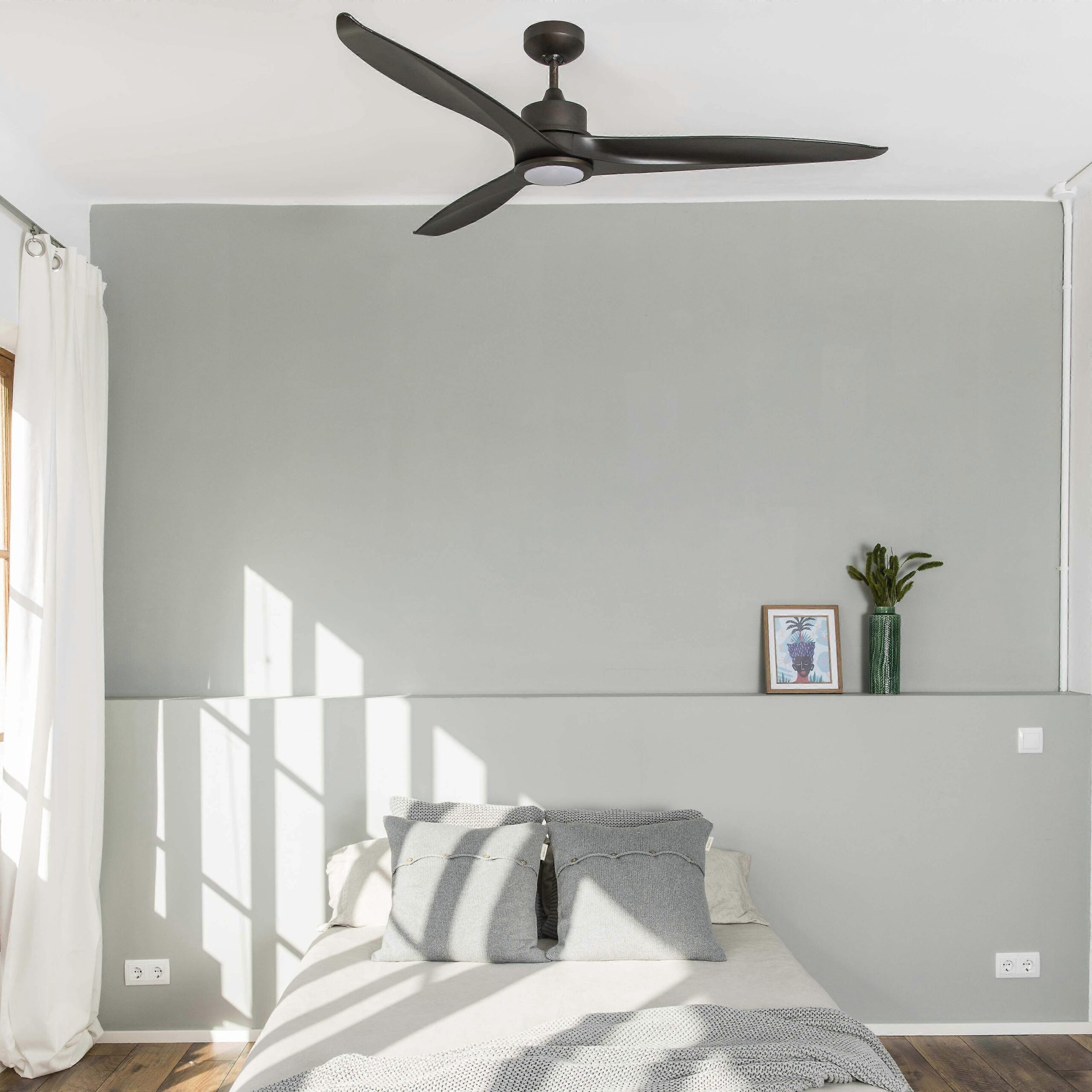 Ventilador de techo de bajo consumo Tonic marrón con LED - Imagen 3