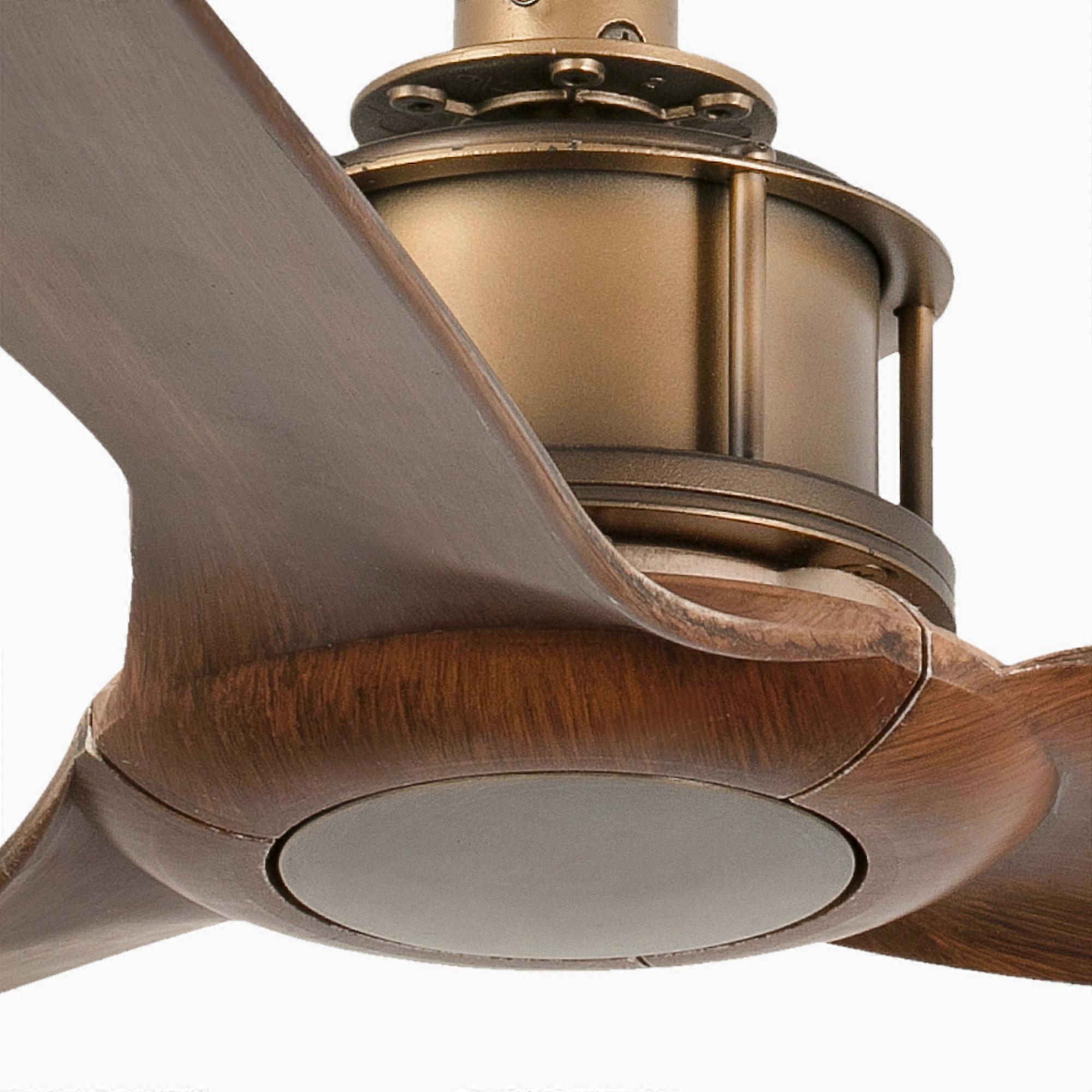 Ventilador de techo DC Just Fan Brass & Walnut 128 cm / 50″ - Imagen 2