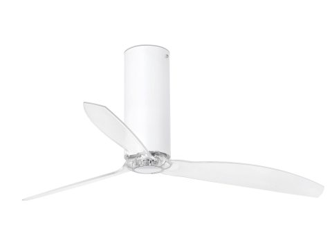 Ventilador de techo DC Tube blanco brillante con mando a distancia