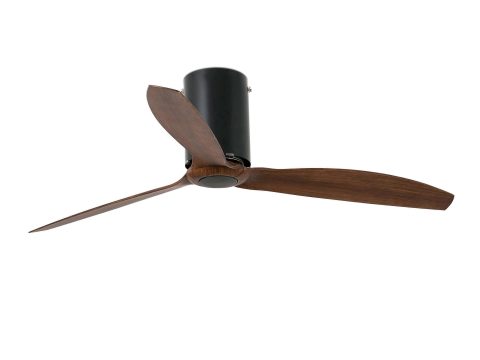 Ventilador de techo de bajo consumo Mini Tube negro / nogal
