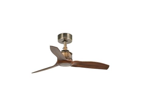 Ventilador de techo DC Just Fan XS latón / nogal 81cm / 32″