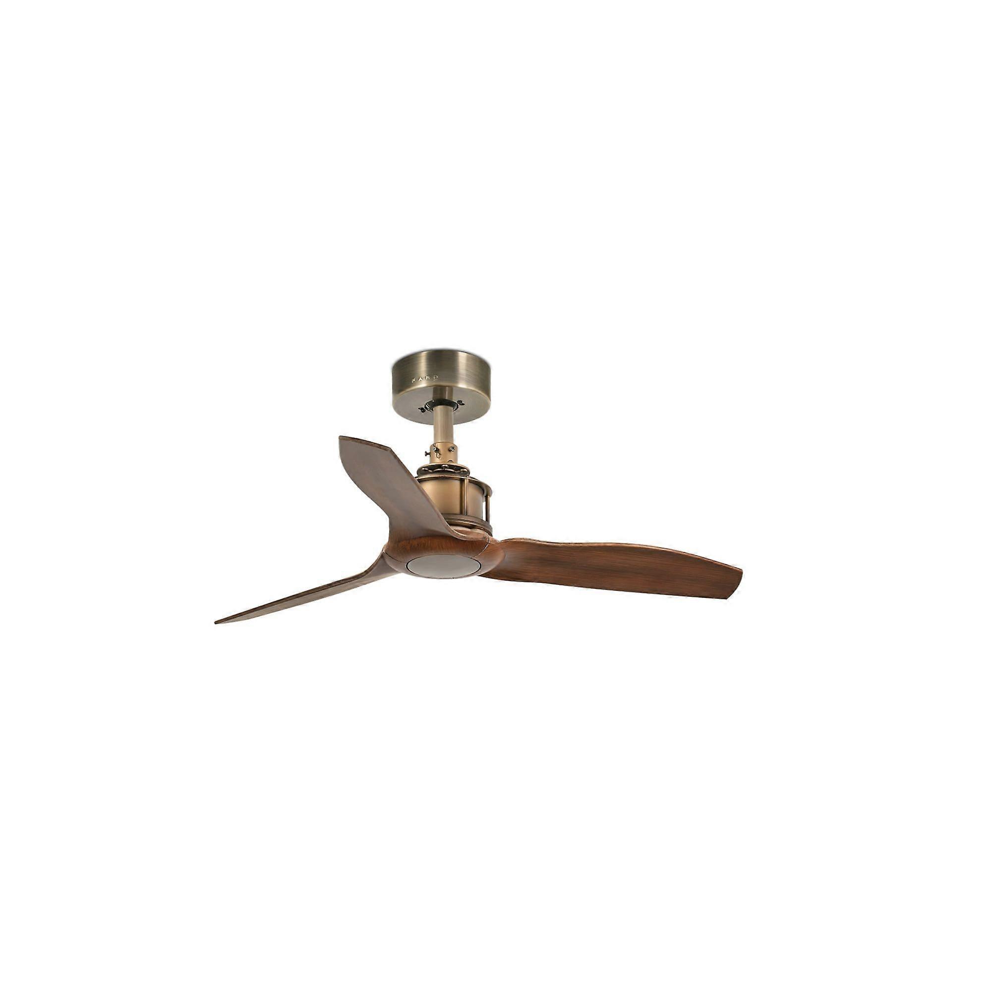 Ventilador de techo DC Just Fan XS latón / nogal 81cm / 32″