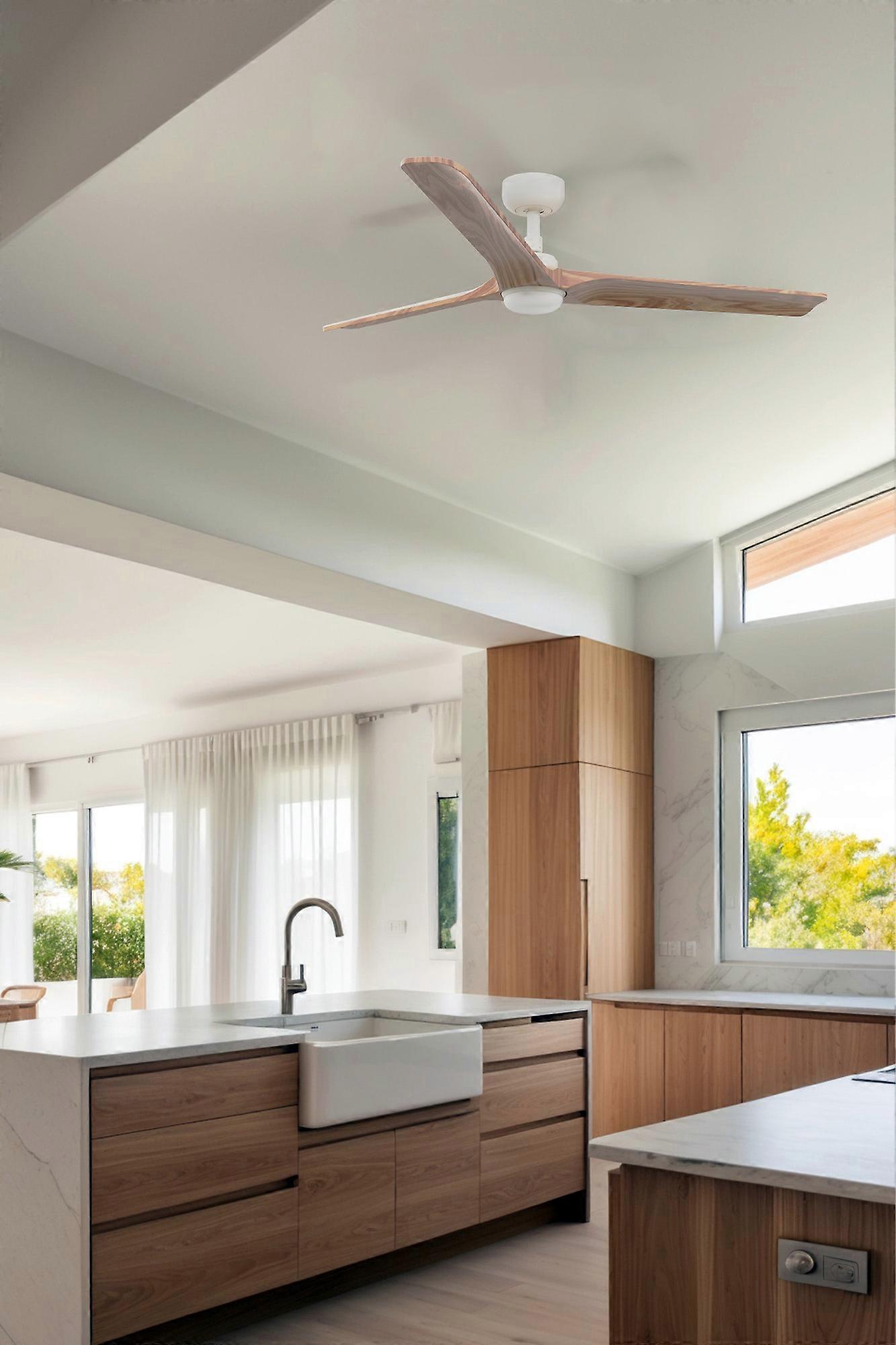 Ventilador de techo DC Heywood L blanco con LED - Imagen 3