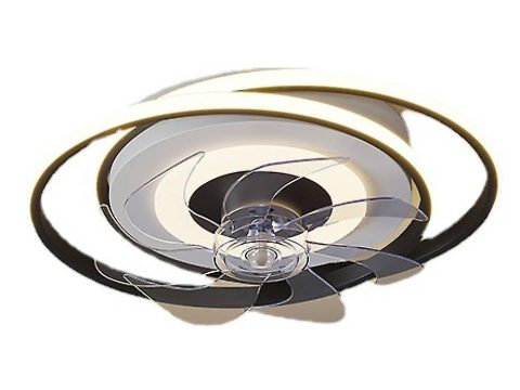 Lámpara de ventilador doméstica elegante y con ambiente, personalidad creativa Ventilador de techo de salón, cálida