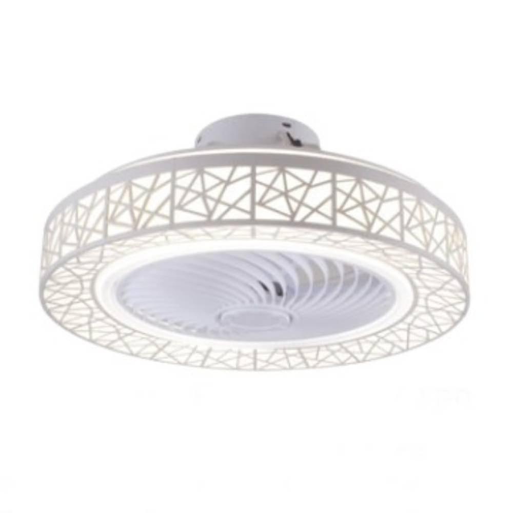Plafón invisible con motivo calado, casa nórdica led integrado, ventilador de dormitorio infantil, - Imagen 2