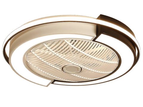 Comedor sencillo Luz de ventilador silencioso, Salón y dormitorio Ventilador de techo LED, Plafón doméstico moderno