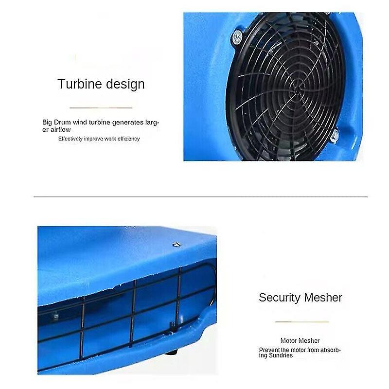 Nuevo Bf535 Potentes Máquinas De Secado De Tres Velocidades Máquinas Eléctricas De Limpieza Y Secado De Alfombras Con Deshumidificador Con Asa Telescópica Ventilador 220V - Imagen 5