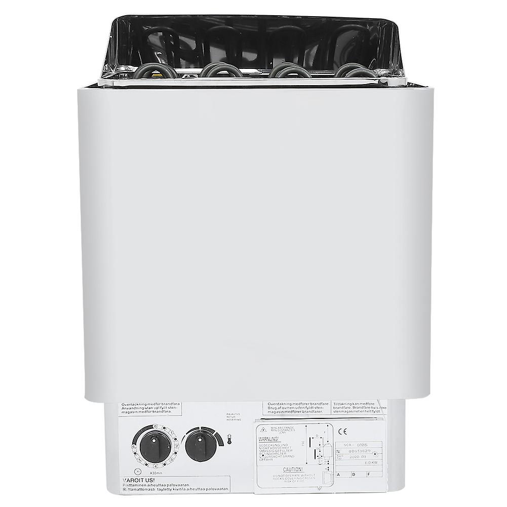 Estufa accesorio para sala de sauna con control interno de acero inoxidable de 6KW para equipamiento de baño de vapor