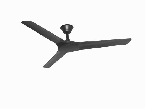 Ventilador de techo de exterior CC Abyss Negro 142 cm