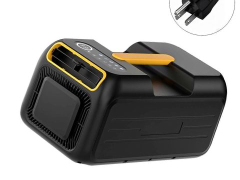 Deshumidificador portátil reversible 110 V, mando a distancia incluido, negro y amarillo.