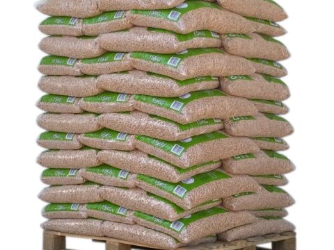 Pellet Din Pellets – calidad Premium – 1 palé de 65 sacos de 15 kg
