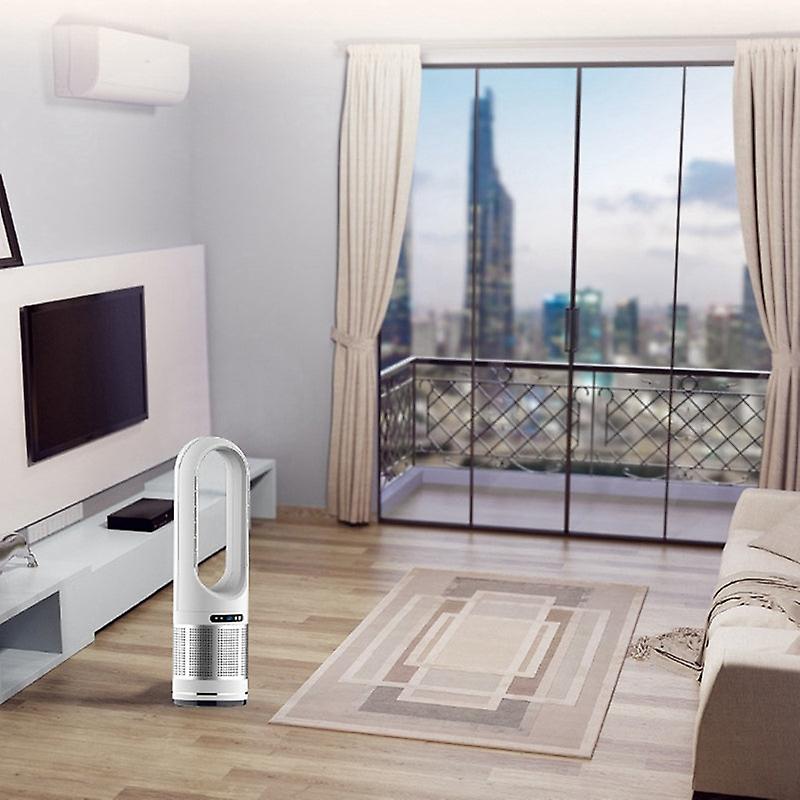 Ventilador de torre de suelo sin aspas de 18 pulgadas y calefactor 2 en 1 con mando a distancia, temporizador, frío y calor - Imagen 3