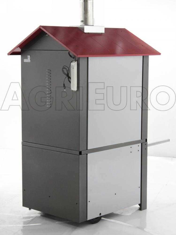 AgriEuro Medius 80 EXT – Horno de leña de acero de exterior – Ventilado – Techo rojo - Imagen 4