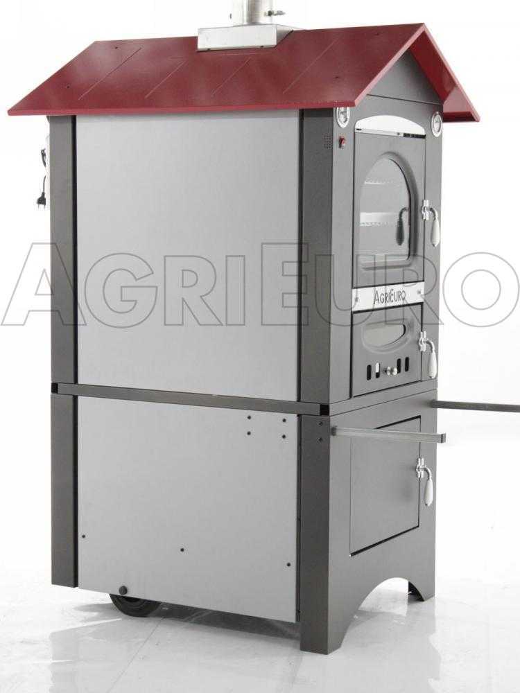 AgriEuro Medius 80 EXT – Horno de leña de acero de exterior – Ventilado – Techo rojo - Imagen 5