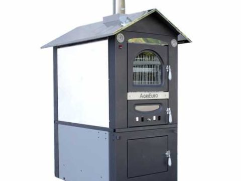 AgriEuro Medius Plus 100 EXT – Horno de leña de acero de exterior – ventilado, techo inox