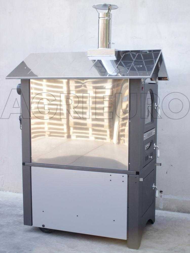 AgriEuro Medius Plus 100 EXT – Horno de leña de acero de exterior – ventilado, techo inox - Imagen 3