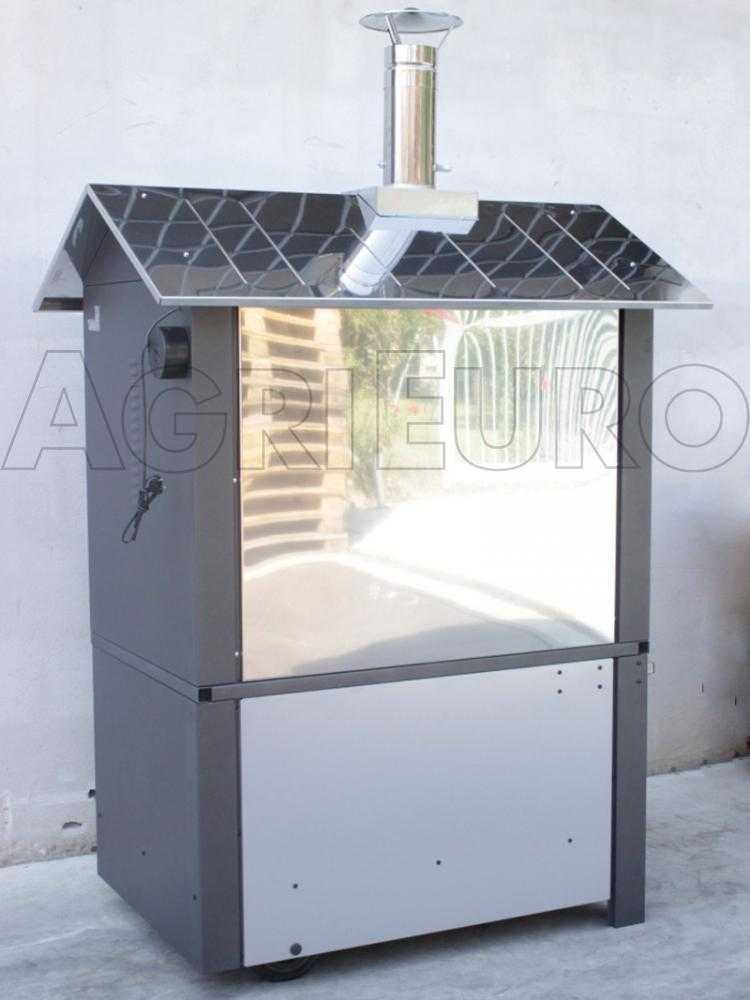 AgriEuro Medius Plus 100 EXT – Horno de leña de acero de exterior – ventilado, techo inox - Imagen 5