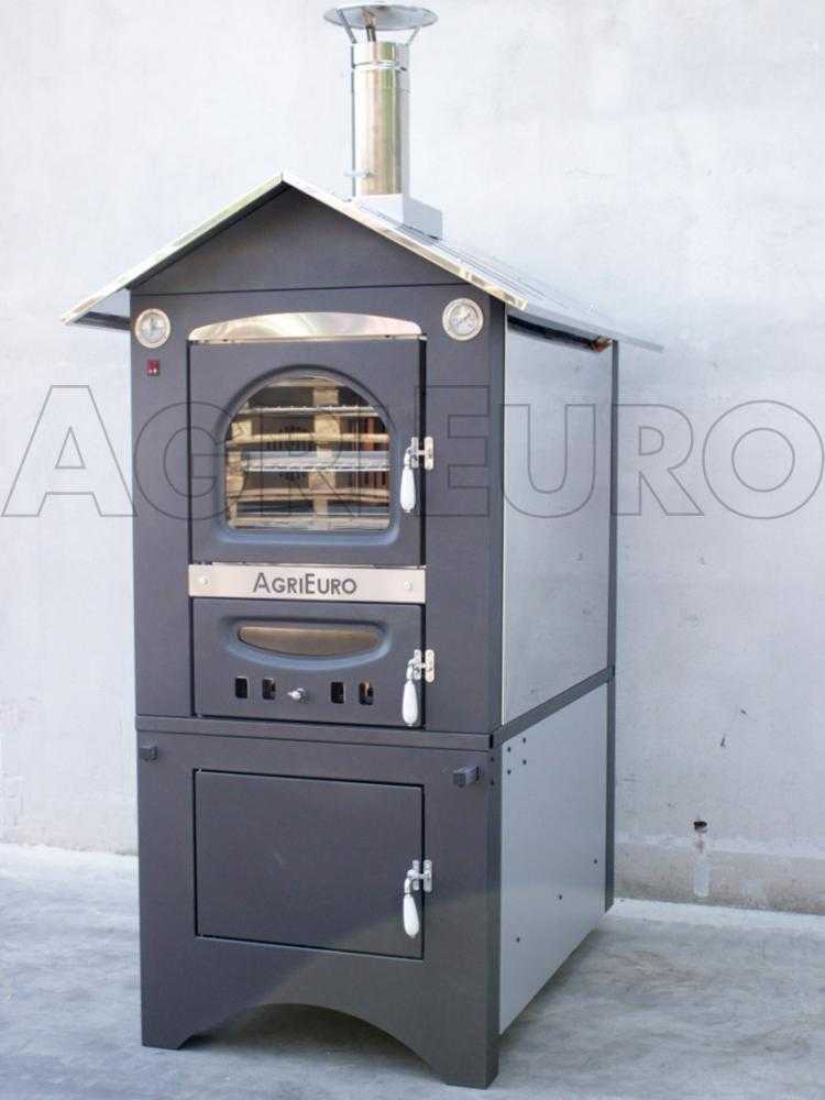 AgriEuro Medius Plus 100 EXT – Horno de leña de acero de exterior – ventilado, techo inox - Imagen 4