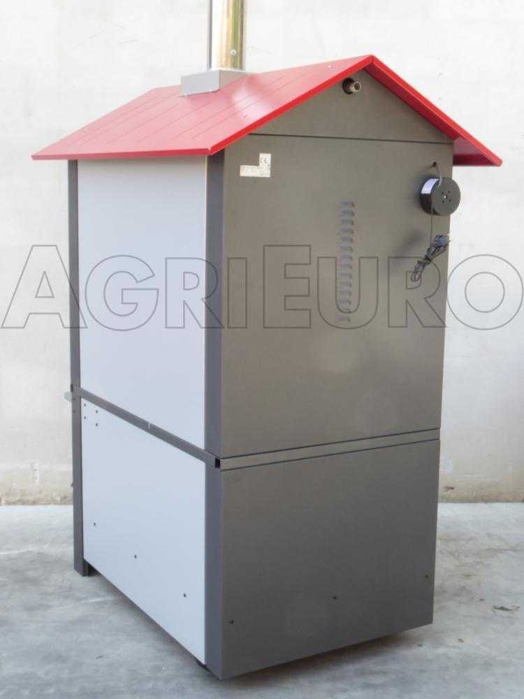 AgriEuro Medius Plus 100 EXT – Horno de leña de acero de exterior – Ventilado – Techo rojo - Imagen 4