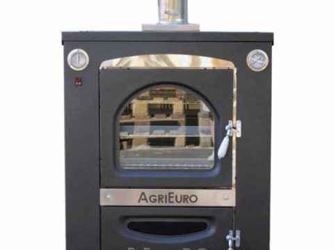 AgriEuro Medius Plus 100 Inc – Horno de leña de acero empotrable – Ventilado