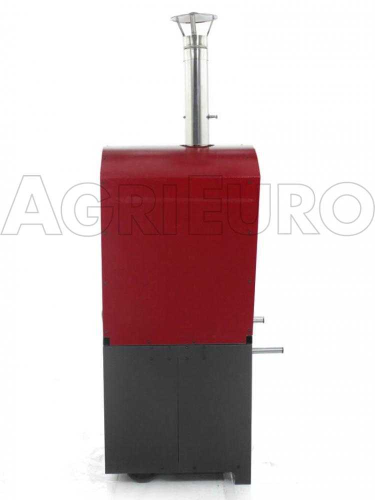 AgriEuro Minimus 50 Mini EXT – Horno de pizza de leña de acero de exterior – Techo rojo - Imagen 5