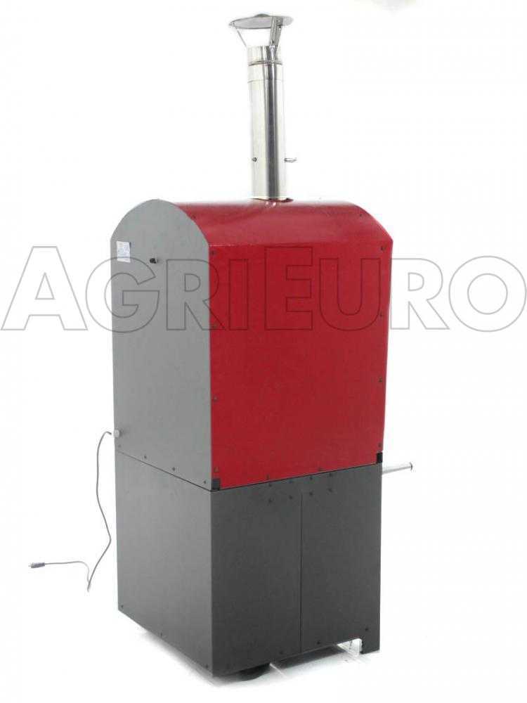 AgriEuro Minimus 50 Mini EXT – Horno de pizza de leña de acero de exterior – Techo rojo - Imagen 3