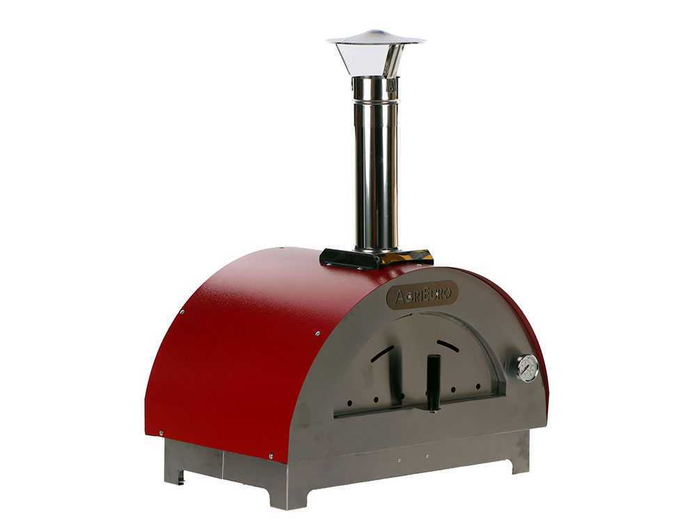 AgriEuro Quattro Stagioni Rojo – Horno de leña para pizza de exterior 60×40 – capacidad 1 pizza - Imagen 2