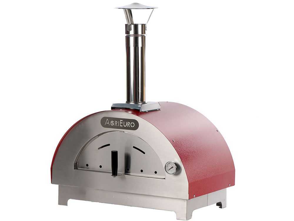 AgriEuro Quattro Stagioni Rojo – Horno de leña para pizza de exterior 60×40 – capacidad 1 pizza - Imagen 4