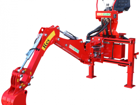 Agrieuro Top Line RES15 – Retroexcavadora para tractor con desplazamiento lateral