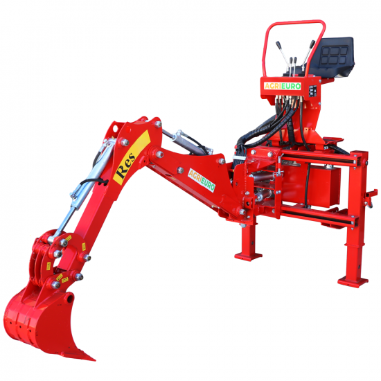 Agrieuro Top Line RES15 – Retroexcavadora para tractor con desplazamiento lateral
