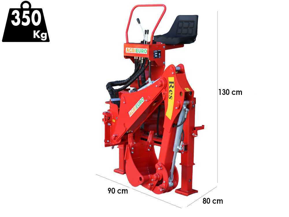 Agrieuro Top Line RES15 – Retroexcavadora para tractor con desplazamiento lateral - Imagen 2