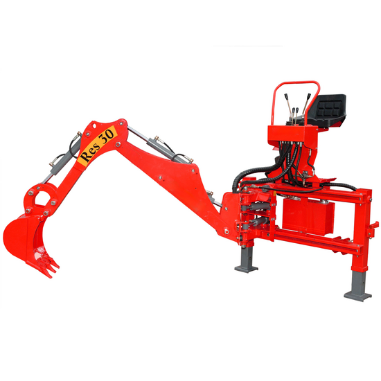Agrieuro Top Line RES30 – Retroexcavadora para tractor con desplazamiento hidráulico
