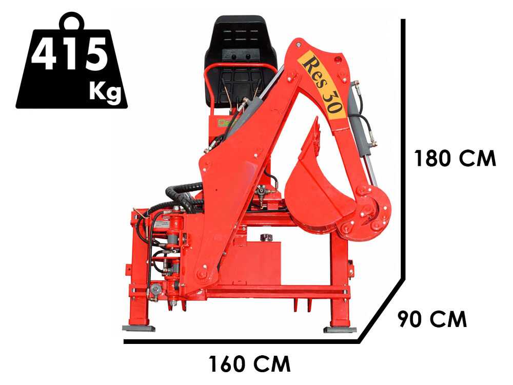 Agrieuro Top Line RES30 – Retroexcavadora para tractor con desplazamiento hidráulico - Imagen 2