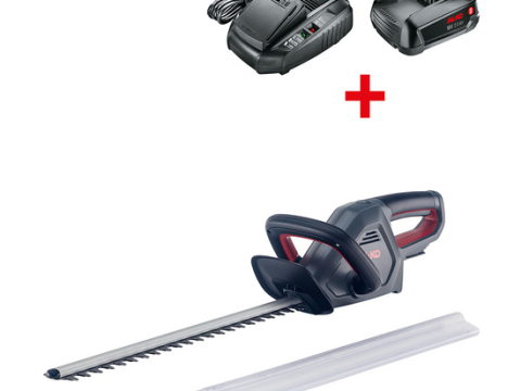 AL-KO Comfort HT 1845 – Cortasetos a batería – 18V/2,5Ah – Cuchilla de 45 cm
