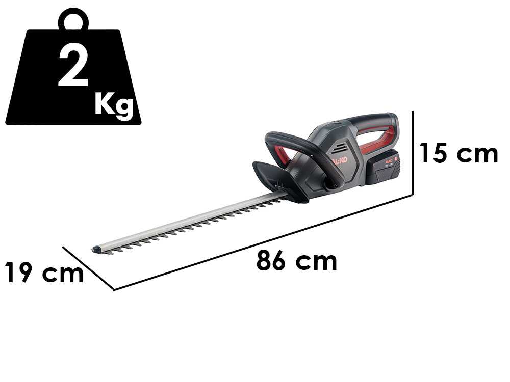 AL-KO Comfort HT 1845 – Cortasetos a batería – 18V/2,5Ah – Cuchilla de 45 cm - Imagen 2