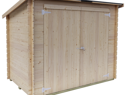 Alce Eureka 218×130 – Caseta de jardín de madera – Tejado a un agua – 218x130x167 cm