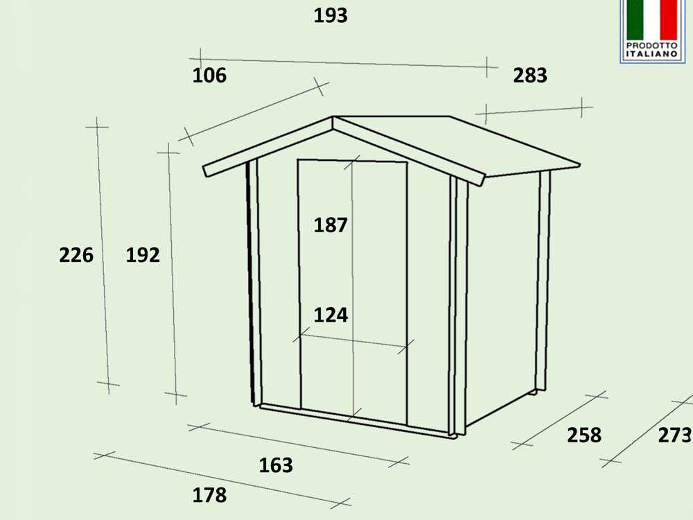 Alce Fiamma 178×273 – Caseta de jardín de madera – 178x273x226 cm - Imagen 5